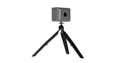 Golf Swing AI camera on a small tripod